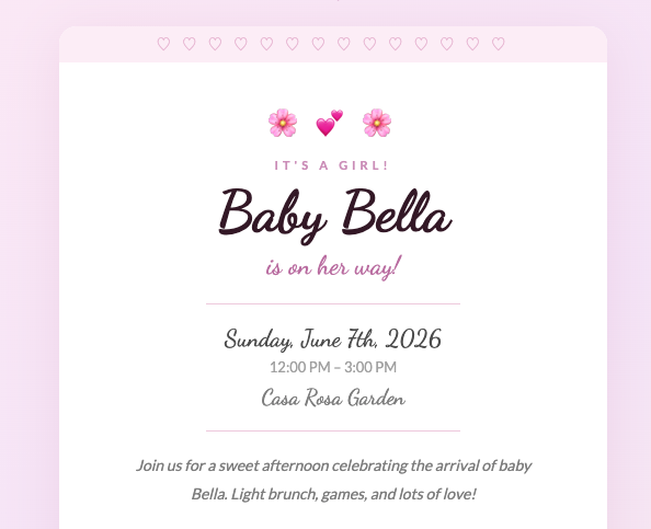 Baby Shower (Girl)